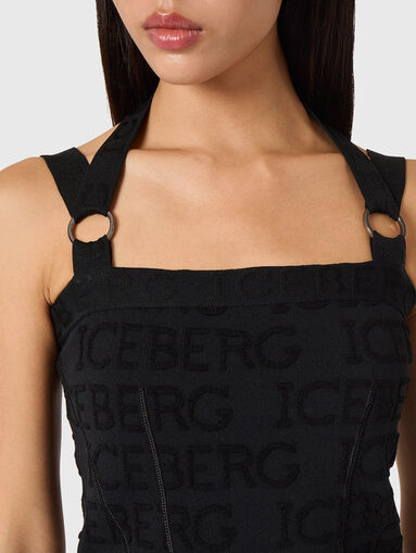 Knitted top with embossed logo lettering - 5