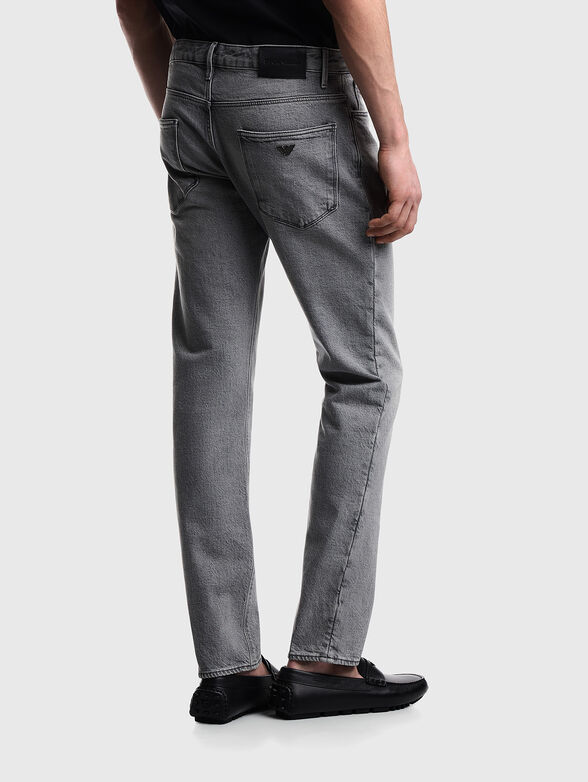 Jeans with a bleached effect and embroidered logo - 2