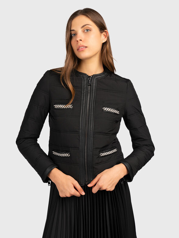 IRENE black jacket with quilted effect - 1