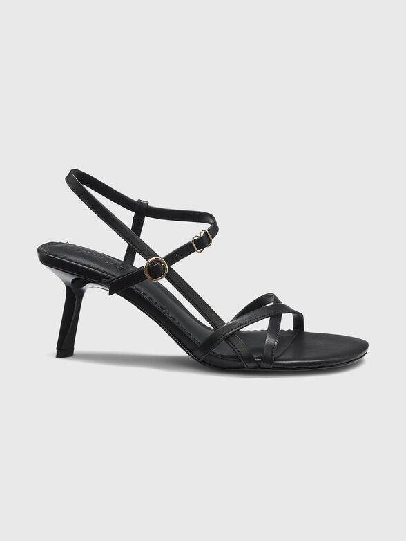 Leather heeled sandals - 1