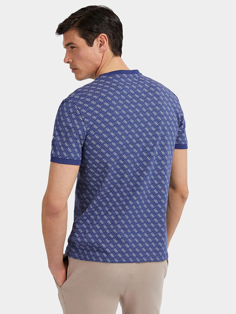 JAMEY beige T-shirt with monogram print  - 3