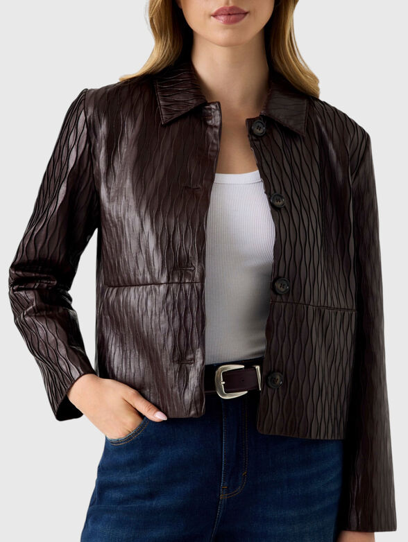 Eco leather brown jacket - 1