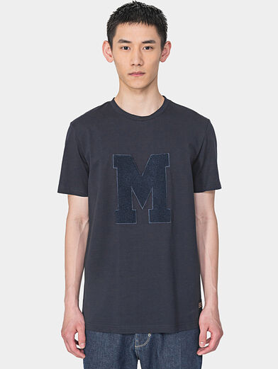 Cotton t-shirt in blue color - 1