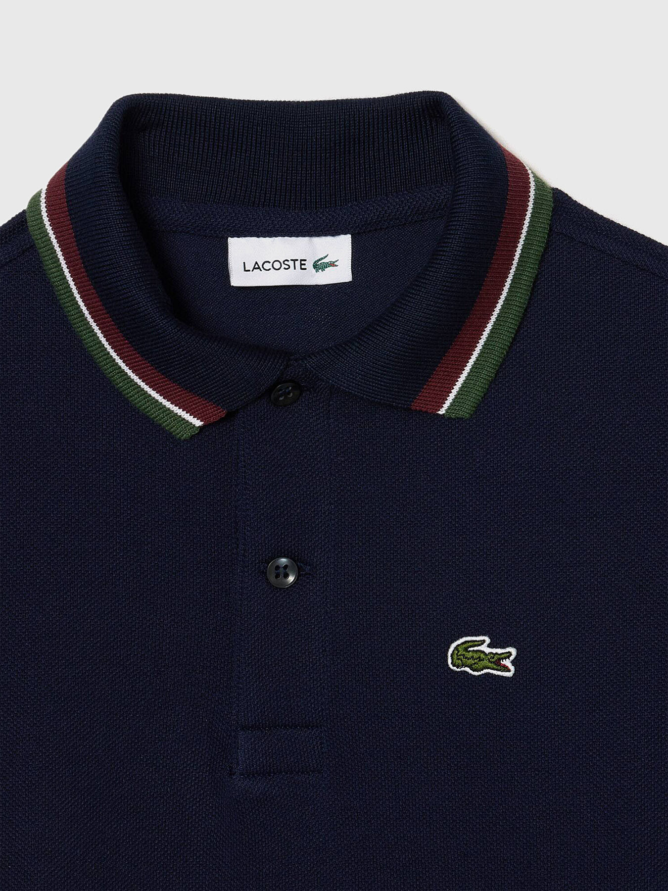 Polo shirt with contrast collar brand LACOSTE Globalbrandsstore en