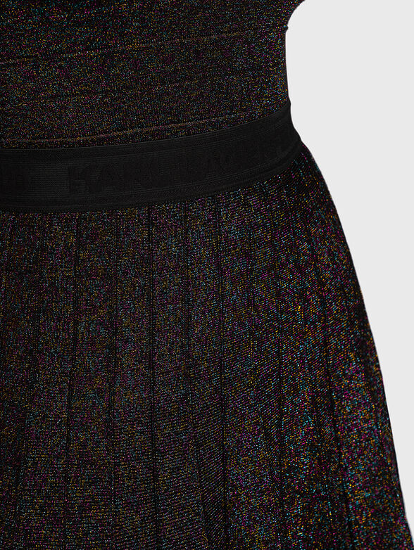 High-waisted skirt with shiny lurex threads - 4