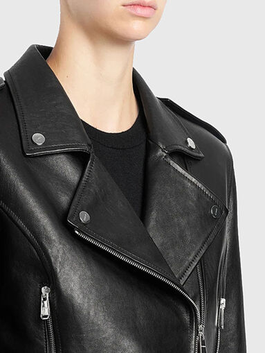 Slim biker jacket in nappa leather - 4