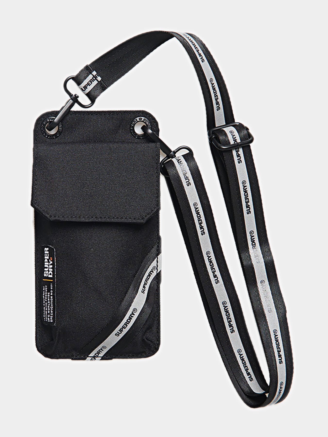 Phone pouch in black color brand SUPERDRY Globalbrandsstore en