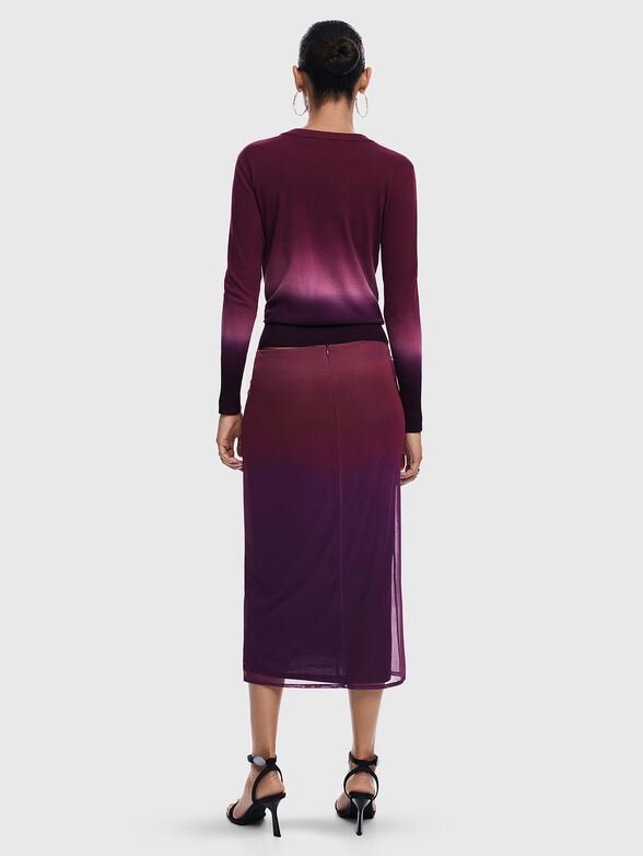 Midi skirt with ombre effect - 2