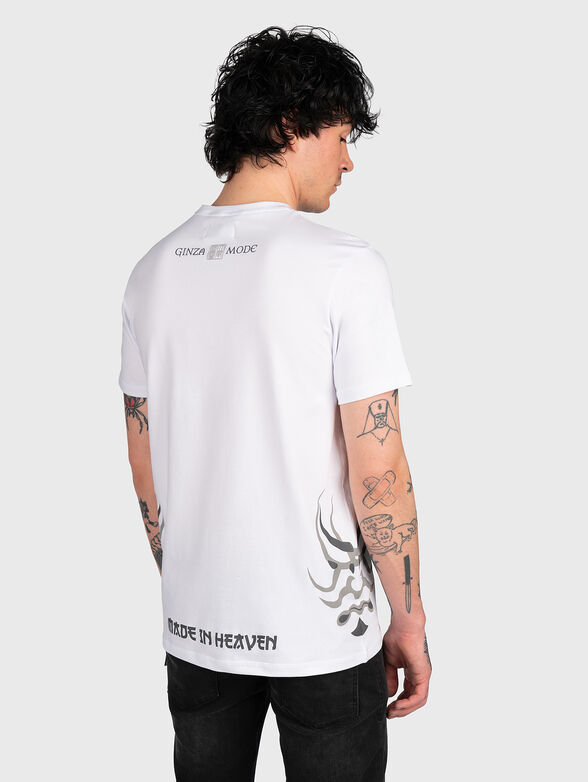 GMTV 033 white T-shirt with logo element - 3