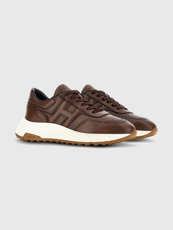 Brown leather shoes - 2