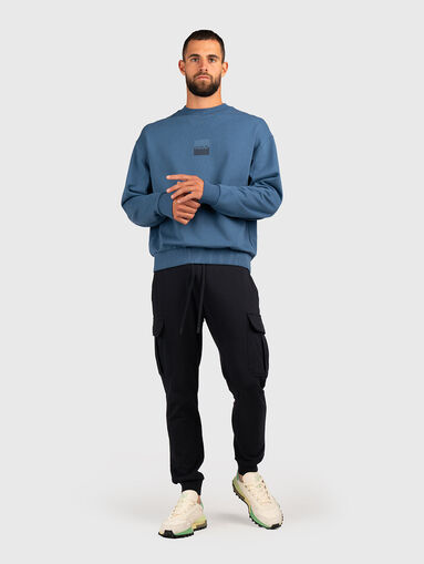 Cotton sweatshirt with accent back - 3