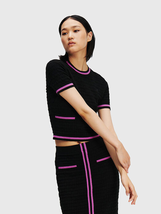 Black knitted T-shirt