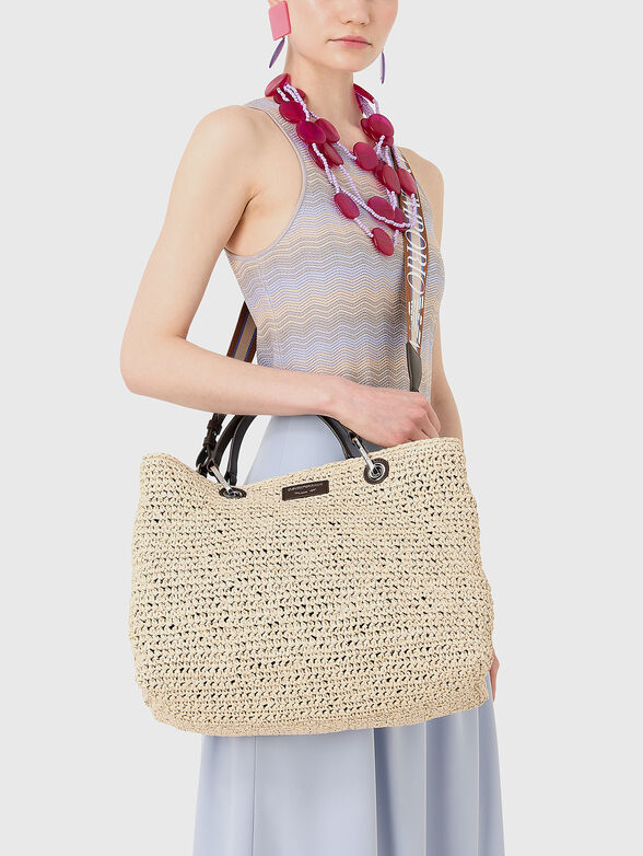 Large bag with knitted texture - 2