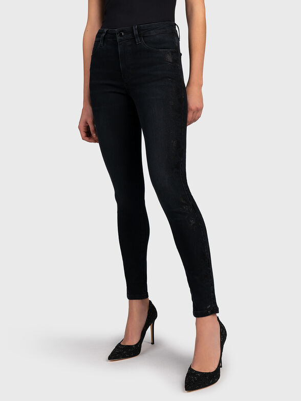 Skinny jeans with animal print - 1