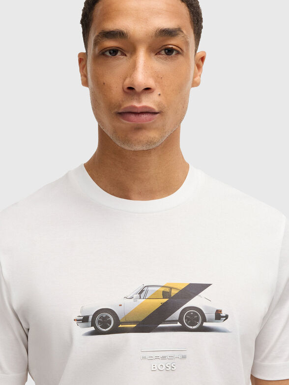 Cotton T-shirt with print and logo - 4
