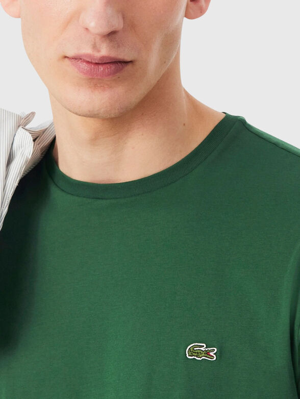 Green cotton T-shirt - 4
