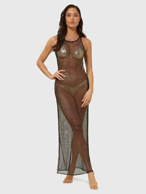 CELEBRITY beach dress with mesh texture - 1