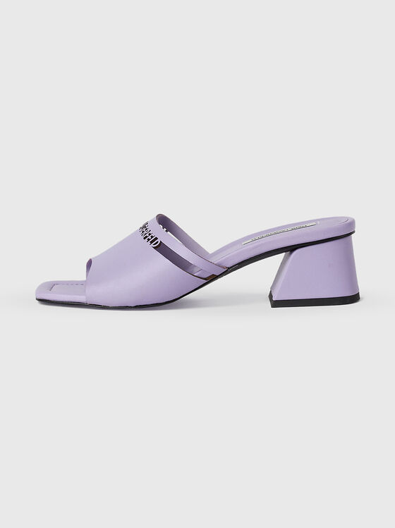 PLAZA leather heeled slippers - 1