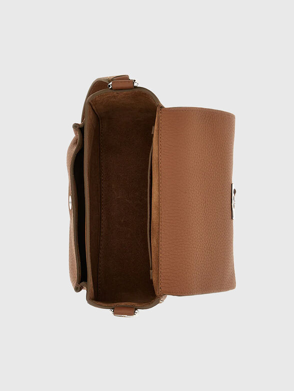 Genuine leather bag with a flap - 6