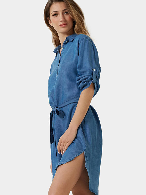 Denim dress in blue color - 3