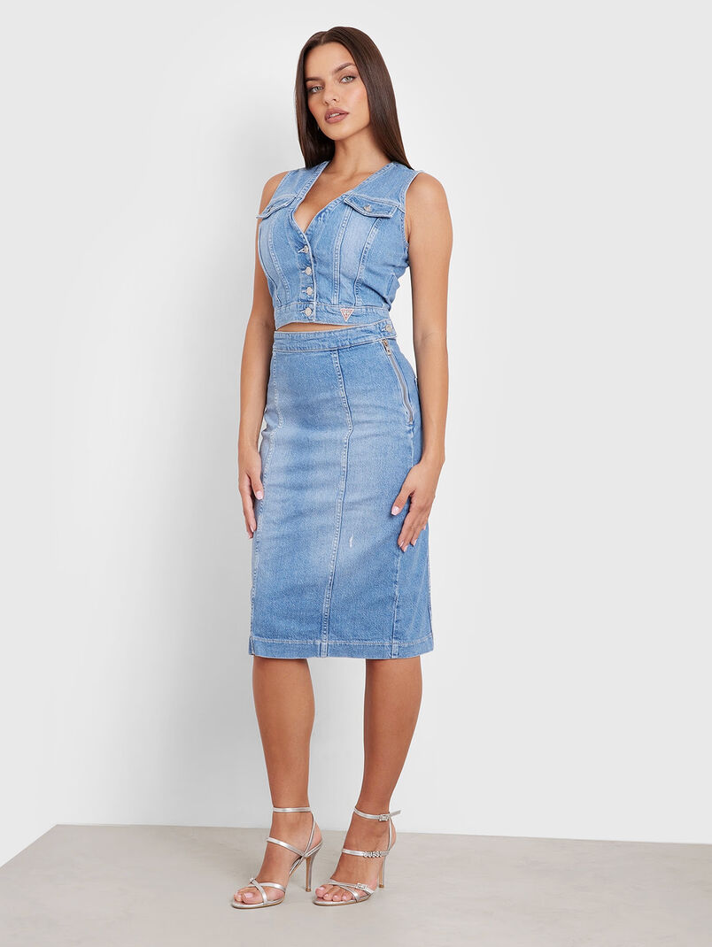 EMMA denim midi skirt - 3