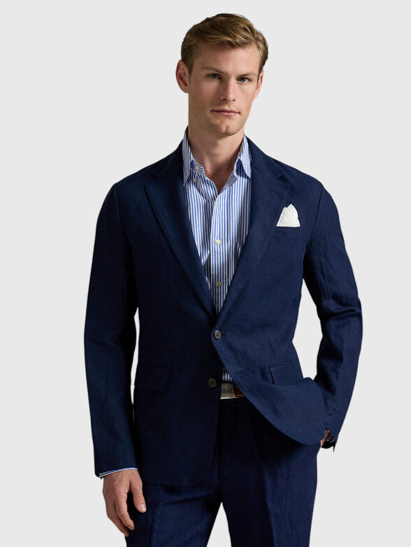 Dark blue linen jacket - 1