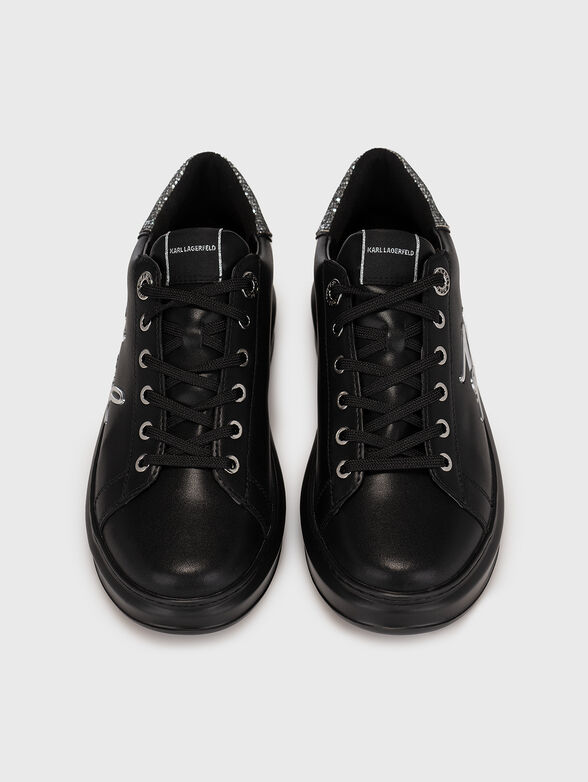 KAPRI leather sports shoes with logo detail - 6