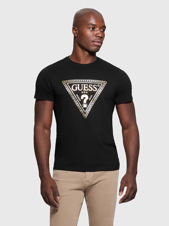 Памучна тениска с лого - 1