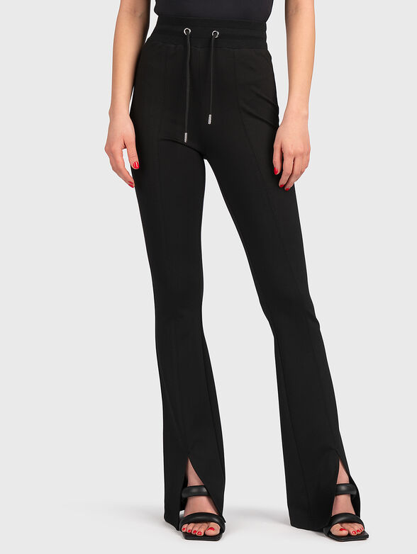 STELA black trousers with front slits - 1