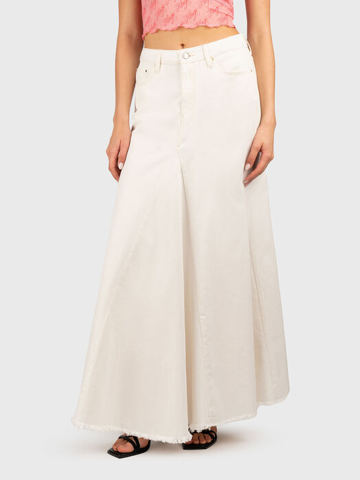 Denim maxi skirt