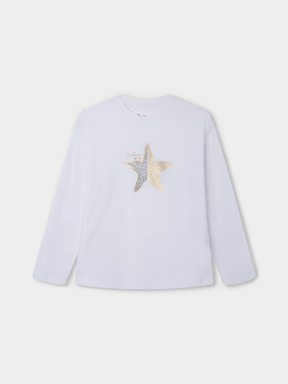 Блуза BRANDIE с блестящ принт - 1