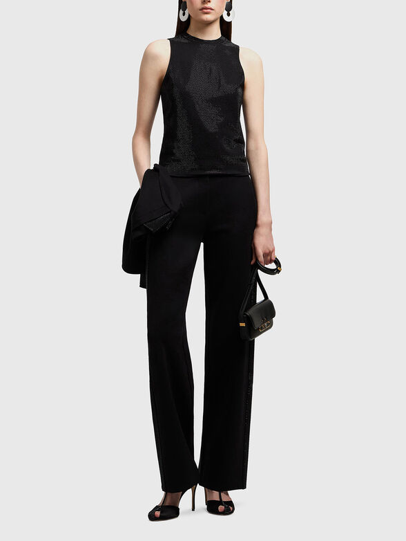 Viscose blend sweatshirt with micro studs - 2