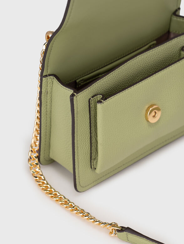 Green leather crossbody bag - 6