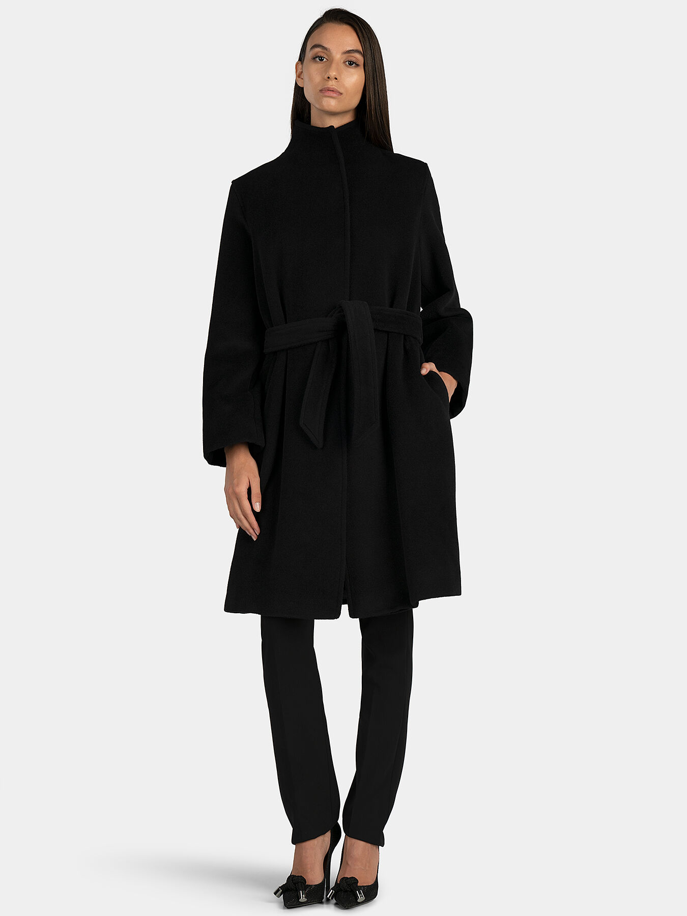Angora rabbit wool coat brand EMPORIO ARMANI Globalbrandsstore