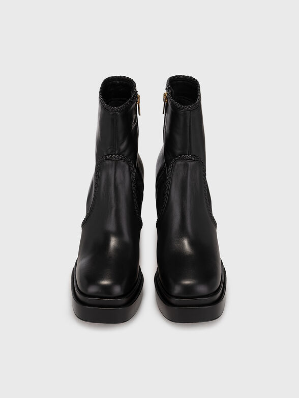 NELLY 01 leather ankle boots  with zip - 6