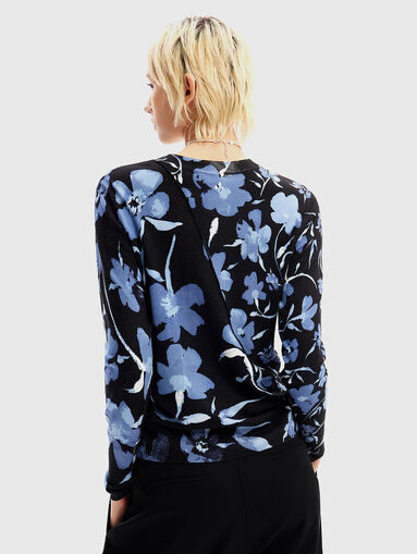 Sweater in viscose blend with floral print - 3