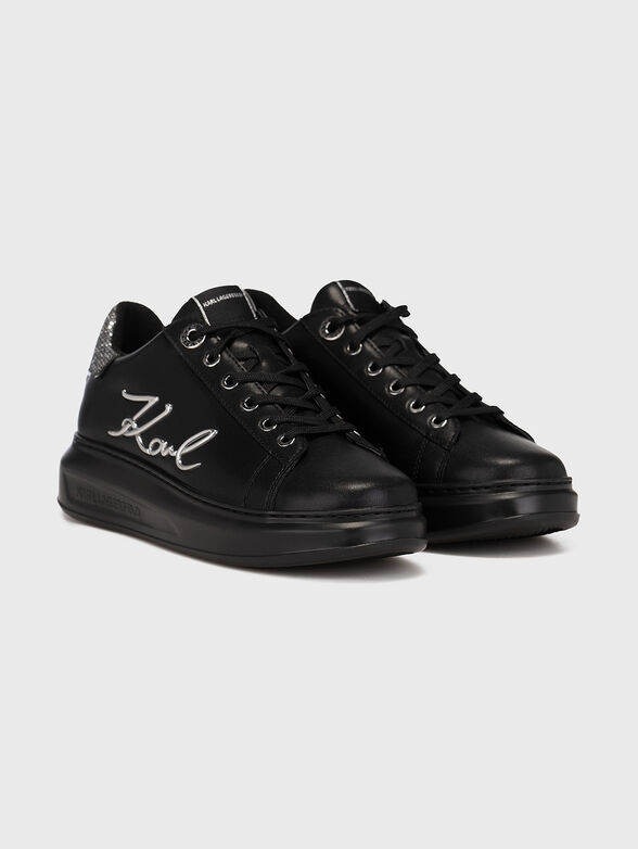 KAPRI leather sports shoes with logo detail - 2