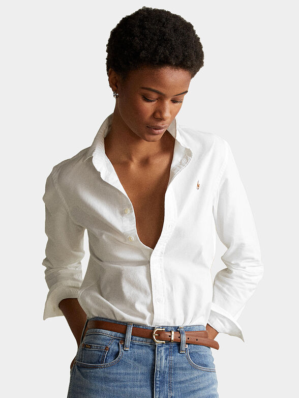 GEORGIA shirt with coloured logo embroidery - 1