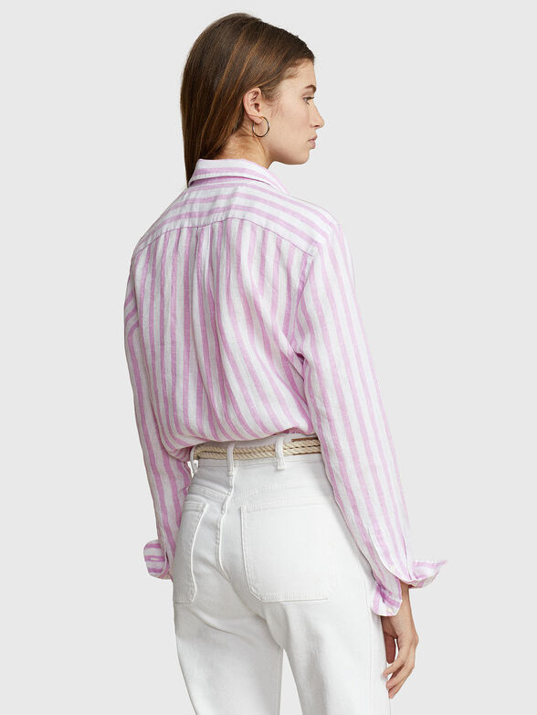 Linen shirt with striped pattern - 3