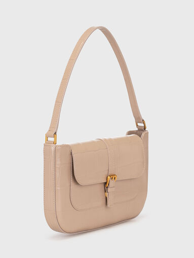 MIRANDA croco embossed leather shoulder bag - 3