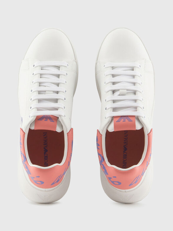 White leather sneakers with contrasting details - 6