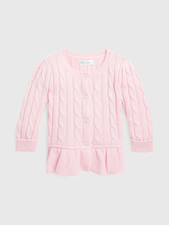 Pink knitted cardigan - 1