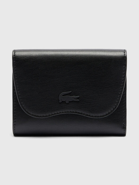 Leather wallet with logo - 1