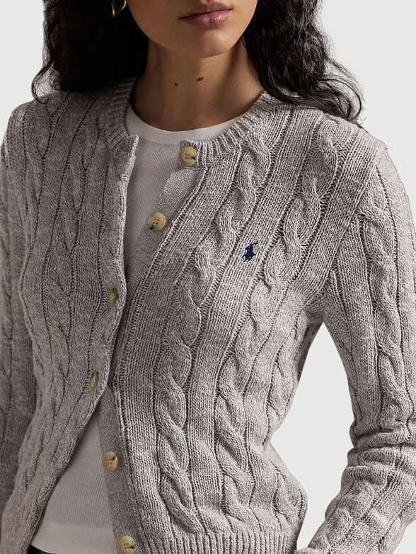 Cotton cardigan with buttons - 4