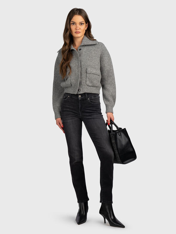 Black jeans with washed effect  - 4