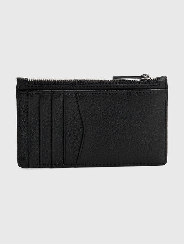 Leather cardholder with logo - 2