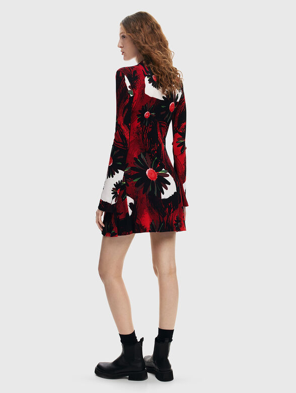 Mini dress with floral motifs  - 2