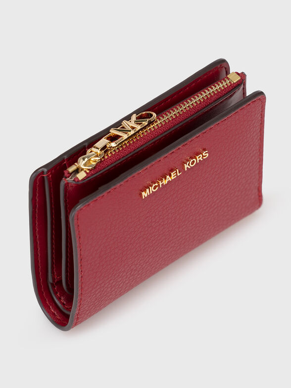 Wallet with logo detail in beige - 3