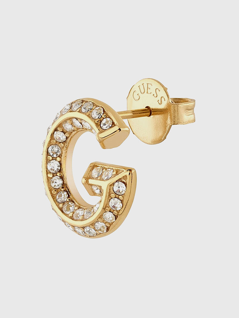 Earrings with rhinestones - 3