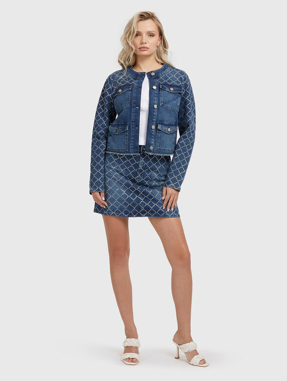 LARISSA denim jacket with rhinestones - 2